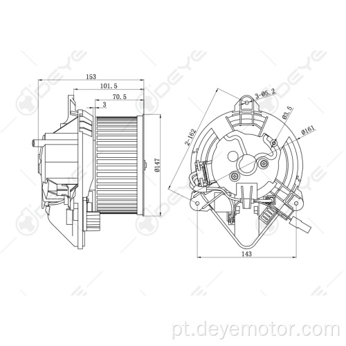 6441.E9 Novo motor soprador automático de chegada